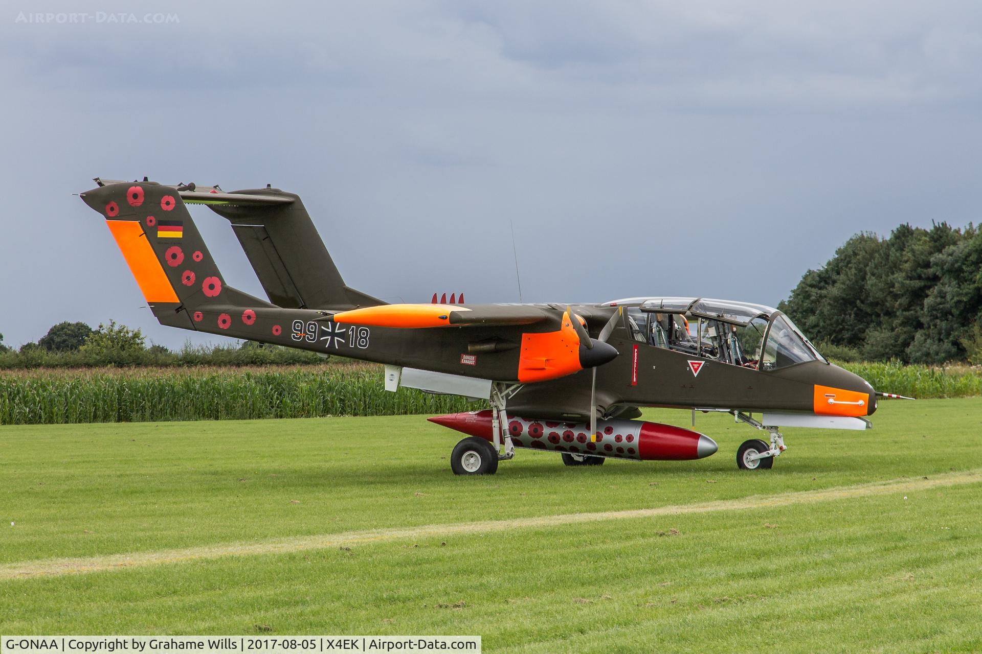 G-ONAA, 1971 North American OV-10B Bronco C/N 338-3, North American OV-10B Bronco 9918 (G-ONAA) Bronco Demo Team, East Kirkby Airshow 2017