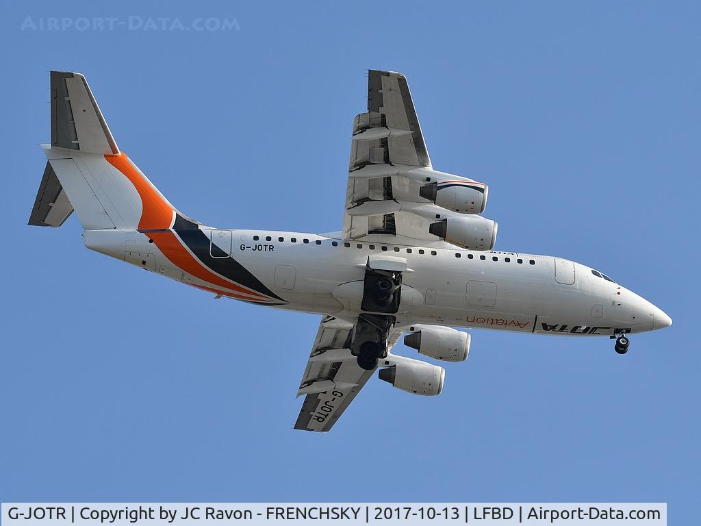 G-JOTR, 1996 British Aerospace Avro 146-RJ85 C/N E.2294, Jota Aviation / HOP A54026 Lyon to Bordeaux landing runway 23