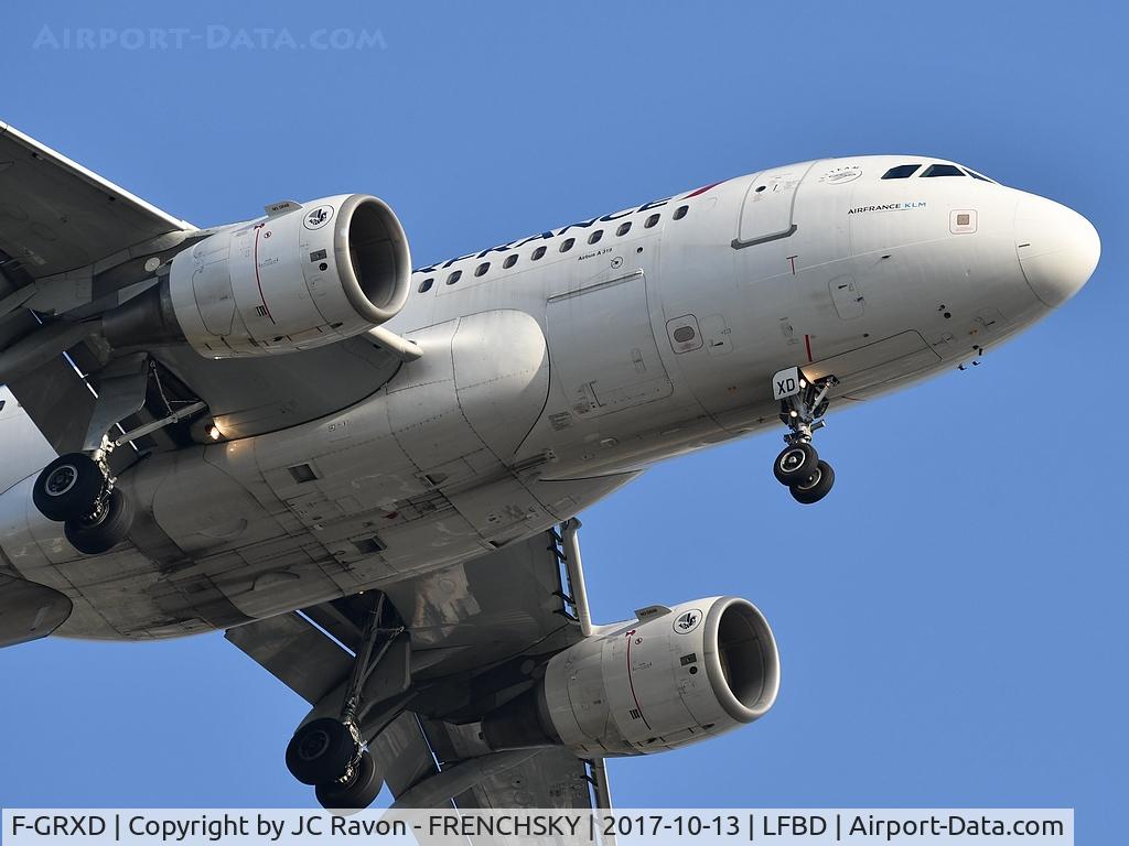F-GRXD, 2002 Airbus A319-111 C/N 1699, HOP A54126 landing runway 23 from Lyon