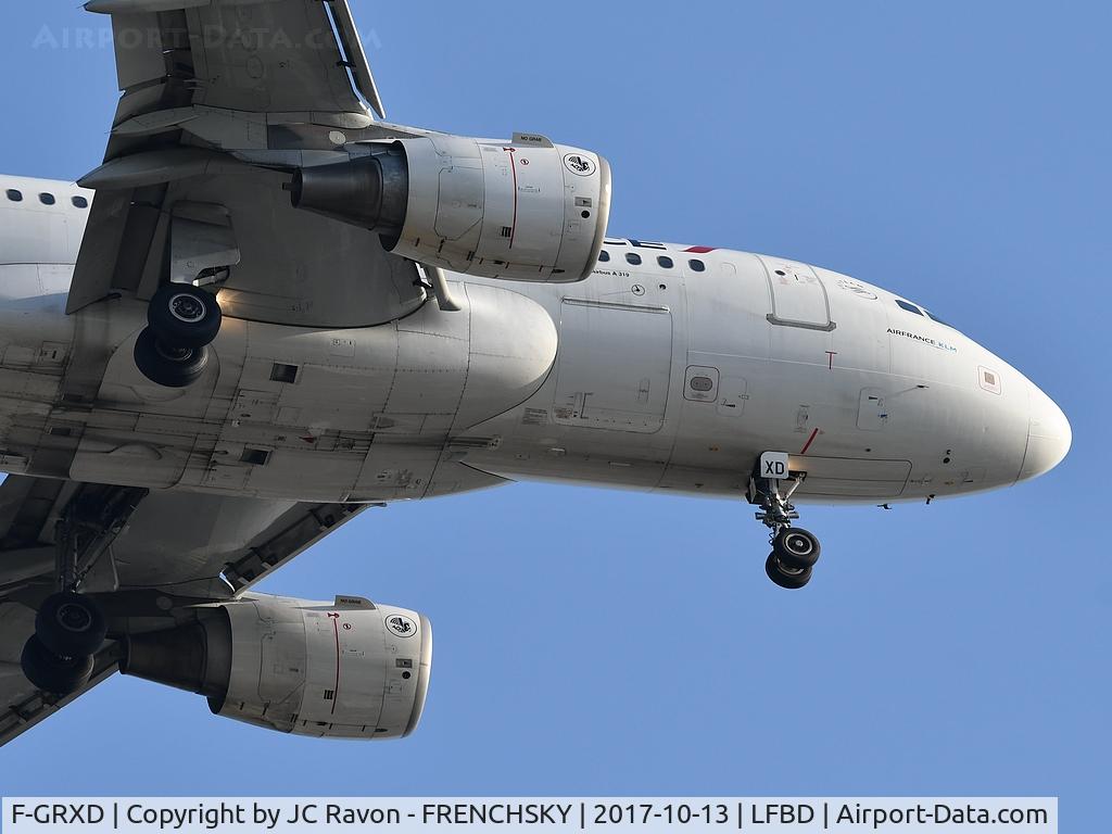 F-GRXD, 2002 Airbus A319-111 C/N 1699, HOP A54126 landing runway 23 from Lyon