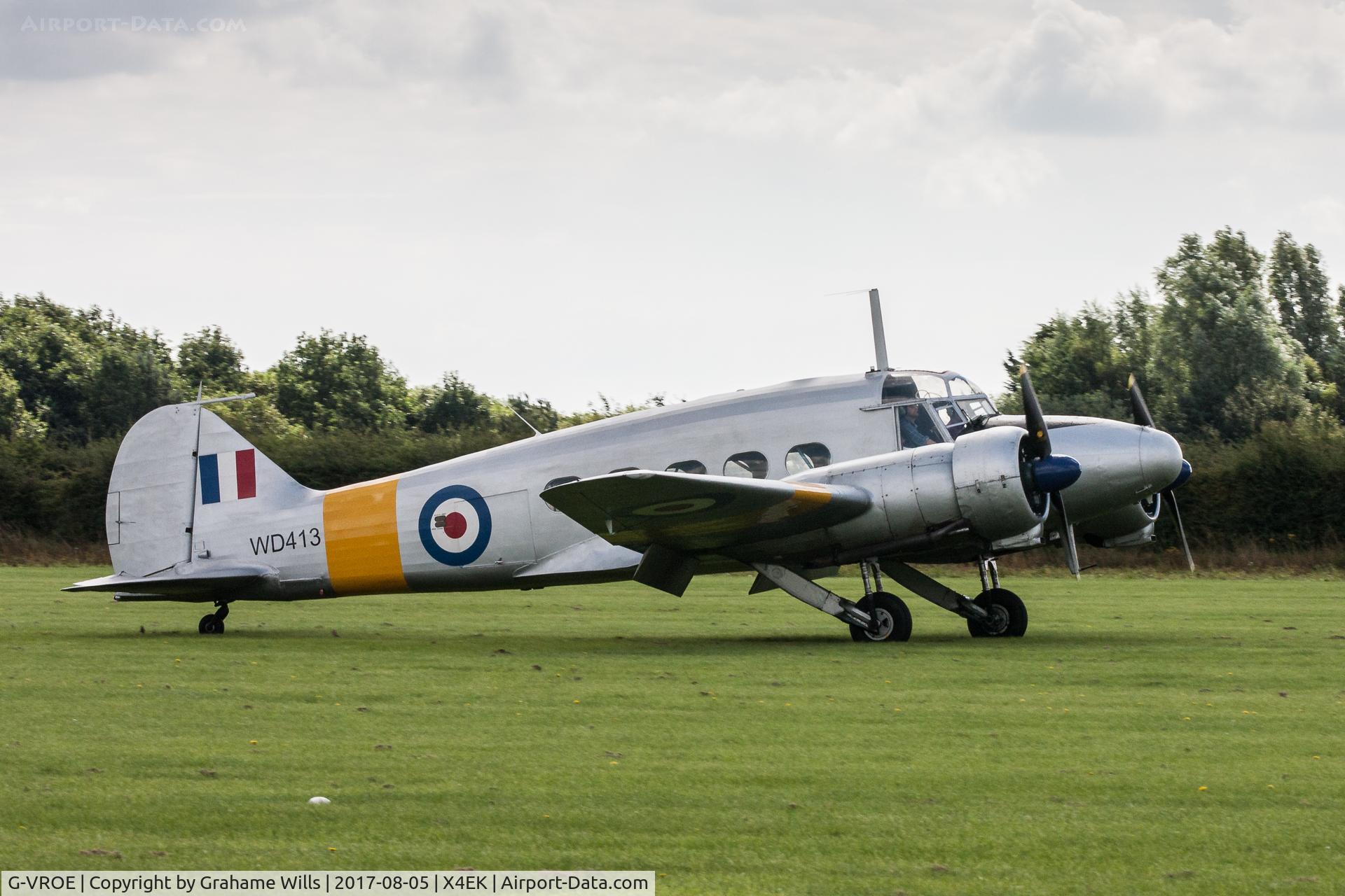 G-VROE, 1950 Avro 652A Anson T.21 C/N 3634, Anson T21 WD413 (G-VROE) East Kirkby 5/8/17