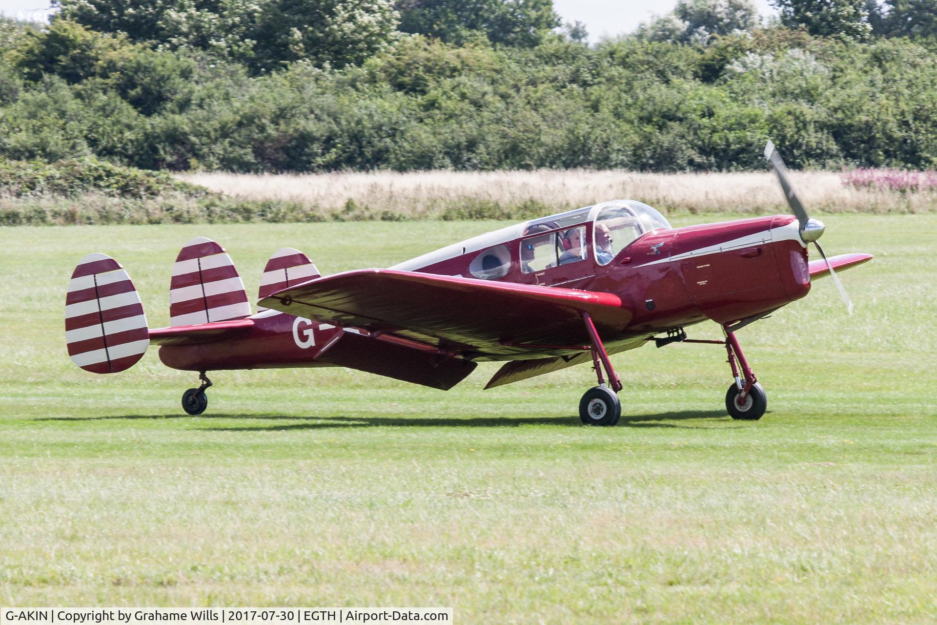 G-AKIN, 1947 Miles M38 Messenger 2A C/N 6728, Miles Messenger 2A G-AKIN Sywell Messenger Trust Gathering of Moths Old Warden 30/7/17