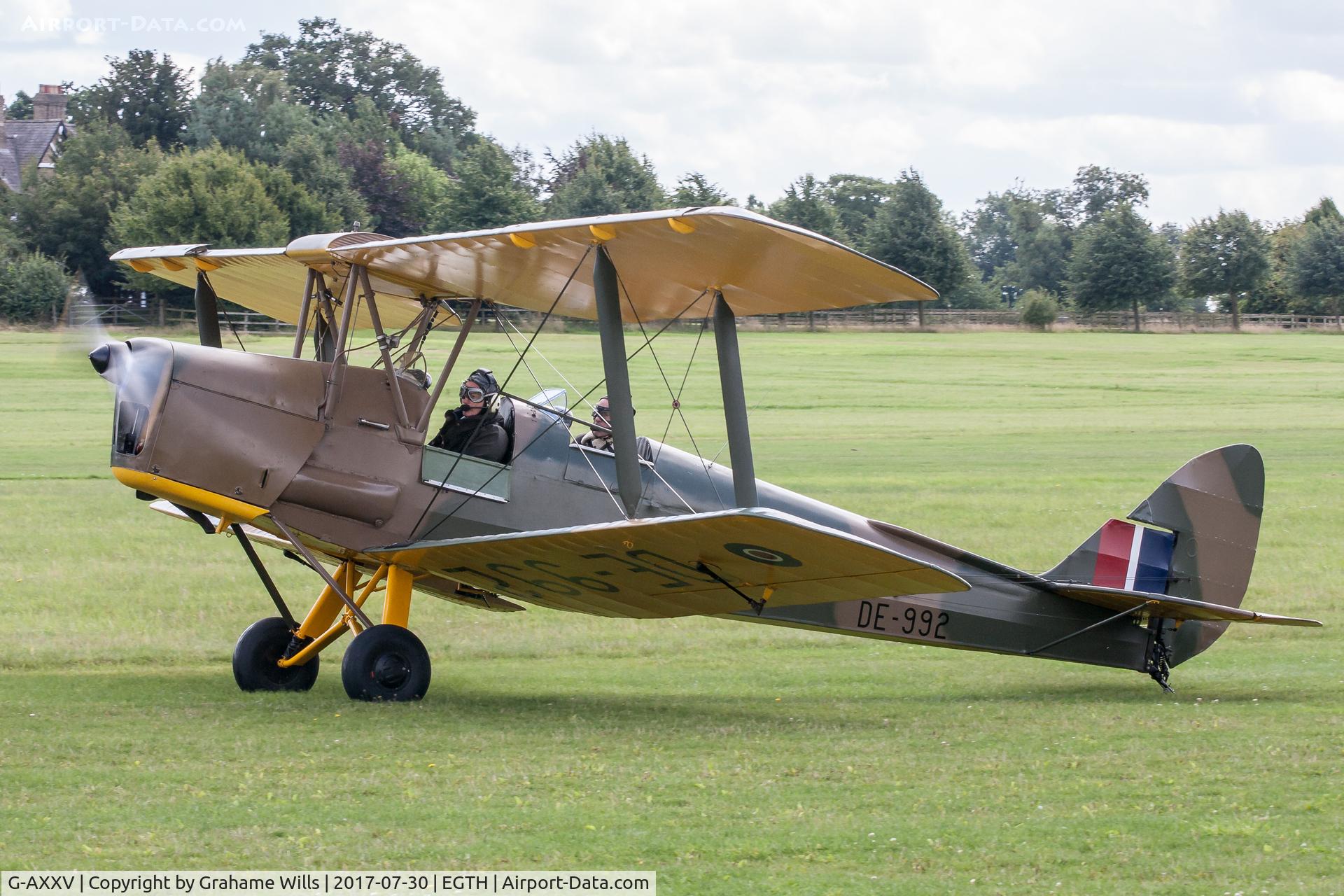 G-AXXV, 1944 De Havilland DH-82A Tiger Moth II C/N 85852, De Havilland DH82A Tiger Moth DE992 (G-AXXV) Fly Tiger Moth Gathering of Moths Old Warden 30/7/17