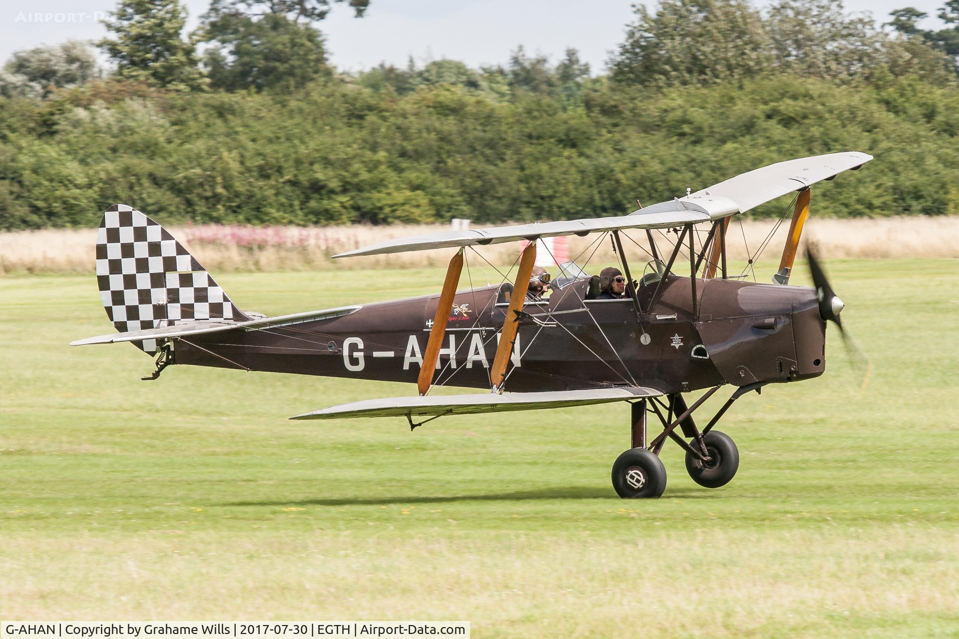 G-AHAN, 1944 De Havilland DH-82A Tiger Moth II C/N 86553, De Havilland DH82A Tiger Moth G-AHAN Tiger Associates Gathering of Moths Old Warden 30/7/17