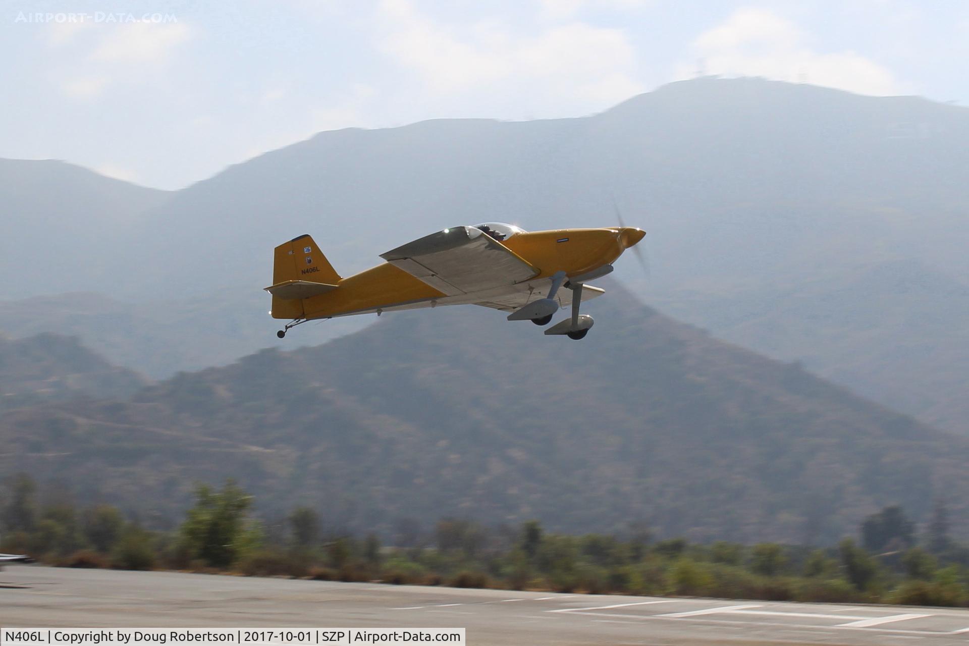 N406L, 2008 Vans RV-6 C/N 936, Provo PROVO 6, Lycoming O-320 160 Hp, takeoff climb Rwy 22, Young Eagles flight