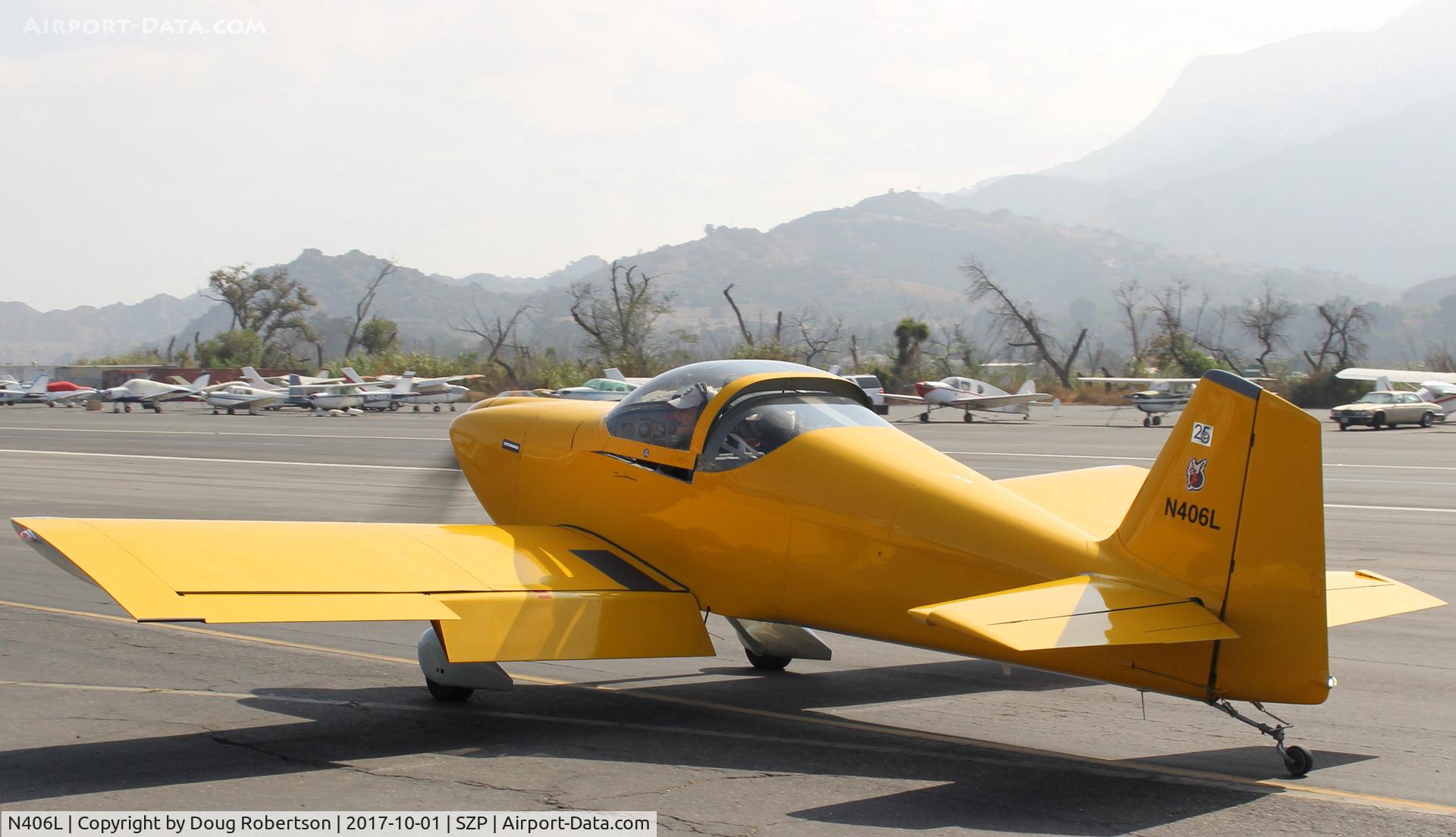 N406L, 2008 Vans RV-6 C/N 936, Provo PROVO 6, Lycoming O-320 160 Hp, taxi back, Young Eagles flight