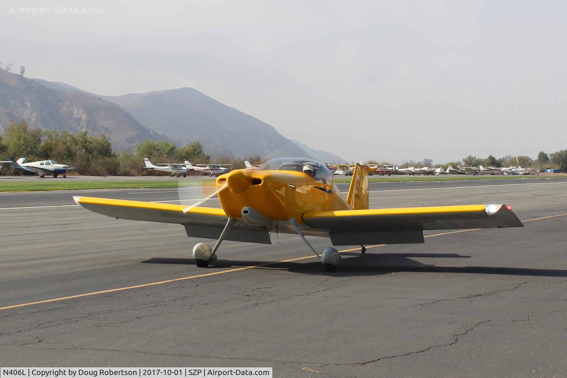 N406L, 2008 Vans RV-6 C/N 936, Provo PROVO 6, Lycoming O-320 160 Hp, taxi back, Young Eagles flight