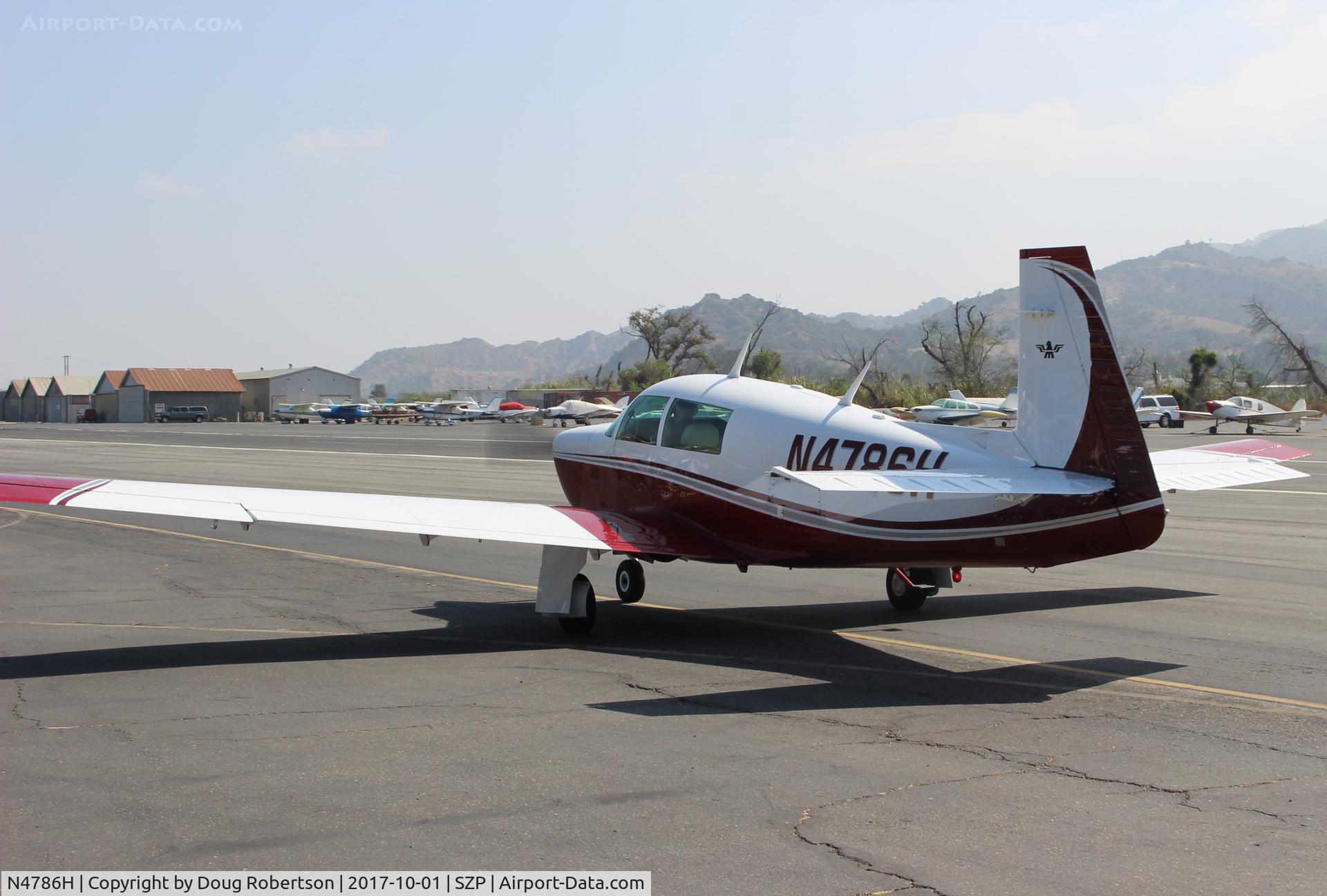 N4786H, 1979 Mooney M20J 201 C/N 24-0876, 1979 Mooney M20J 201, Lycoming IO-360 A&C 200 Hp, taxi back