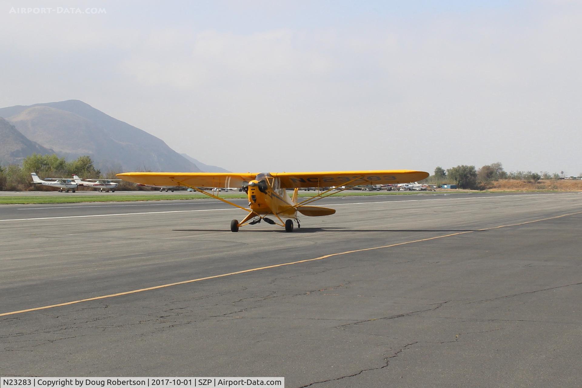 N23283, 1939 Piper J3C-65 Cub Cub C/N 3038, 1939 Piper J3C-65 CUB, Continental A&C65 65 Hp, taxi