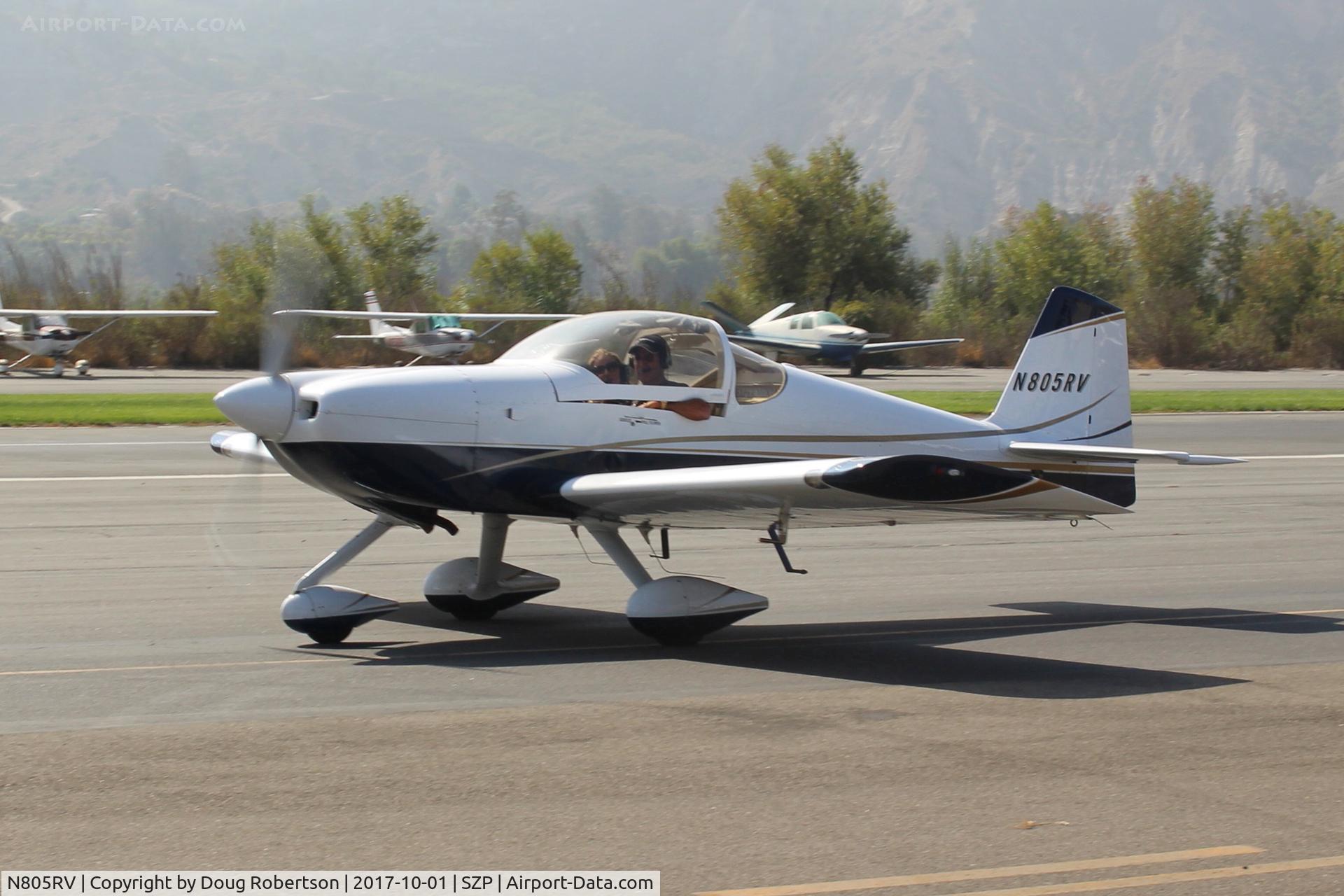 N805RV, 2007 Vans RV-6A C/N 25686, 2007 Dierenfield VAN's RV-6A  Lycoming AERO SPORT IO-390-X 210 Hp, taxi