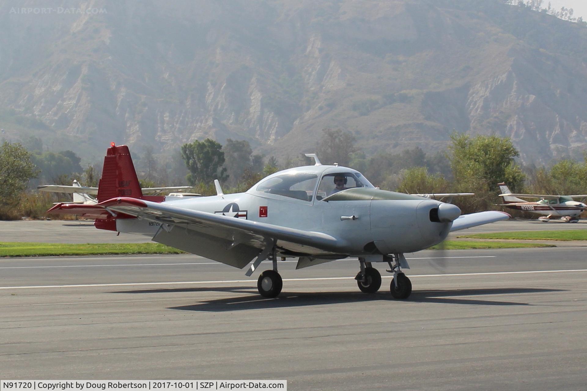 N91720, 1947 North American Navion (NA-145) C/N NAV-4-193, 1947 North American NAVION as L-17A, Continental E-185, many mods, taxi off the active