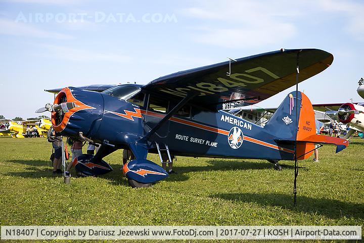 N18407, 1937 Stinson SR-9C Reliant C/N 5313, Stinson SR-9C Reliant  C/N 5313, NC18407