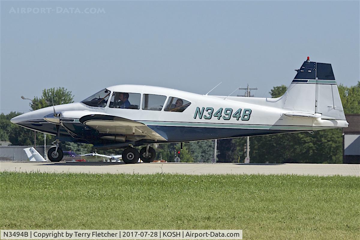 N3494B, 1955 Piper PA-23-250 Aztec C/N 23-282, At 2017 EAA AirVenture at Oshkosh