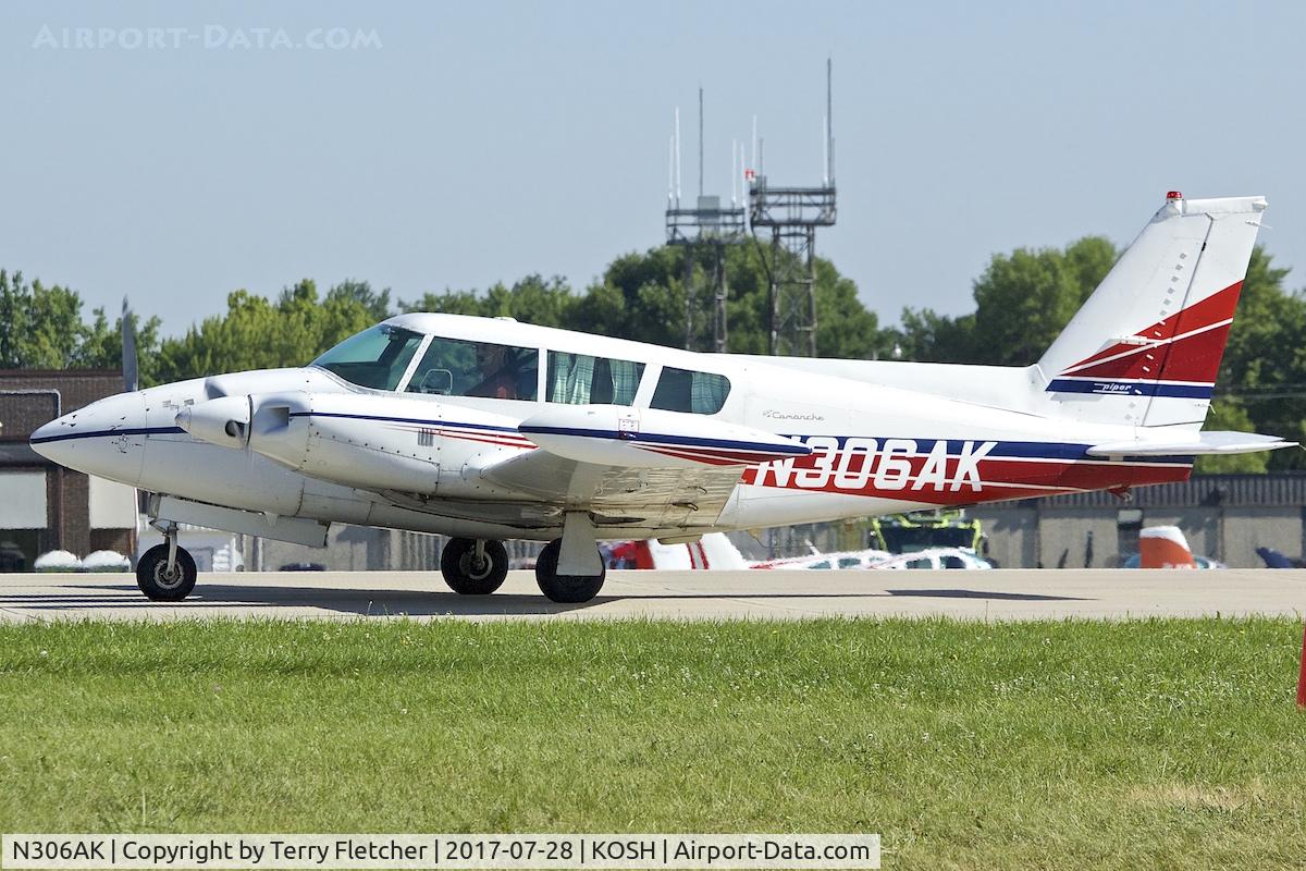 N306AK, 1966 Piper PA-30 Twin Comanche Twin Comanche C/N 30-1253, At 2017 EAA AirVenture at Oshkosh