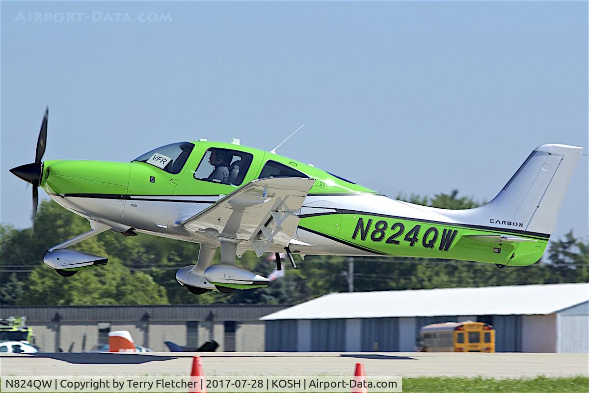 N824QW, 2017 Cirrus SR22T Carbon C/N 1517, At 2017 EAA AirVenture at Oshkosh