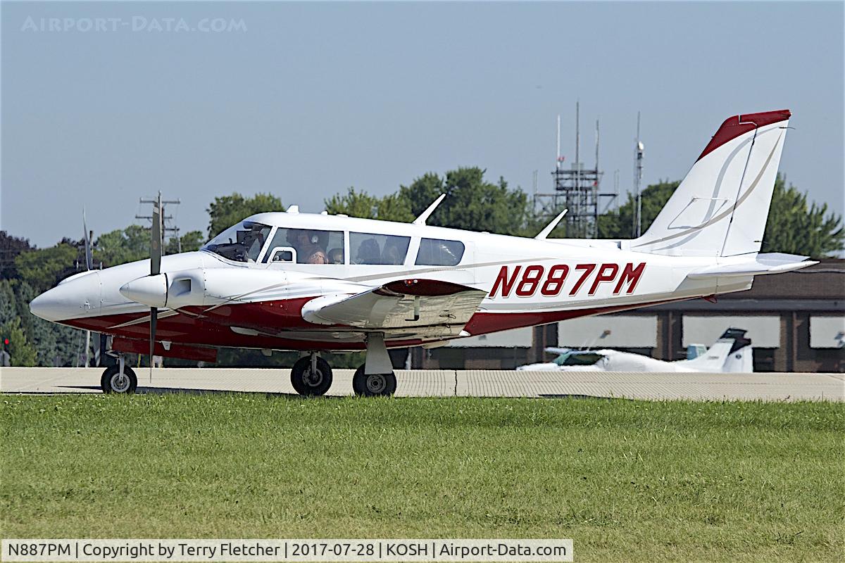 N887PM, 1970 Piper PA-39-160 Twin Comanche C/N 39-25, At 2017 EAA AirVenture at Oshkosh