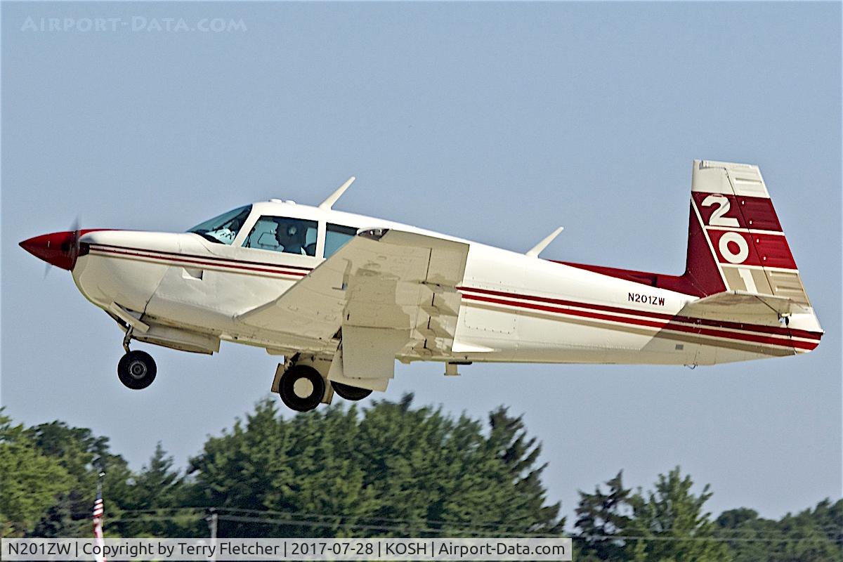 N201ZW, 1981 Mooney M20J 201 C/N 24-1194, At 2017 EAA AirVenture at Oshkosh
