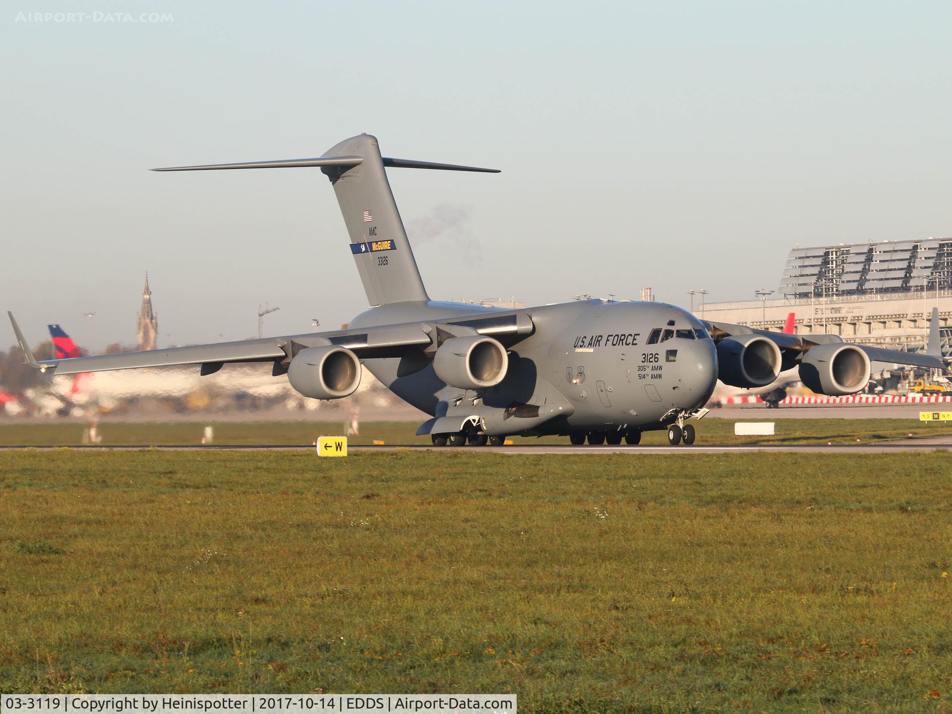 03-3119, 2003 Boeing C-17A Globemaster III C/N 50127/F126/P119, 03-3119/03-3126 at Stuttgart Airport.