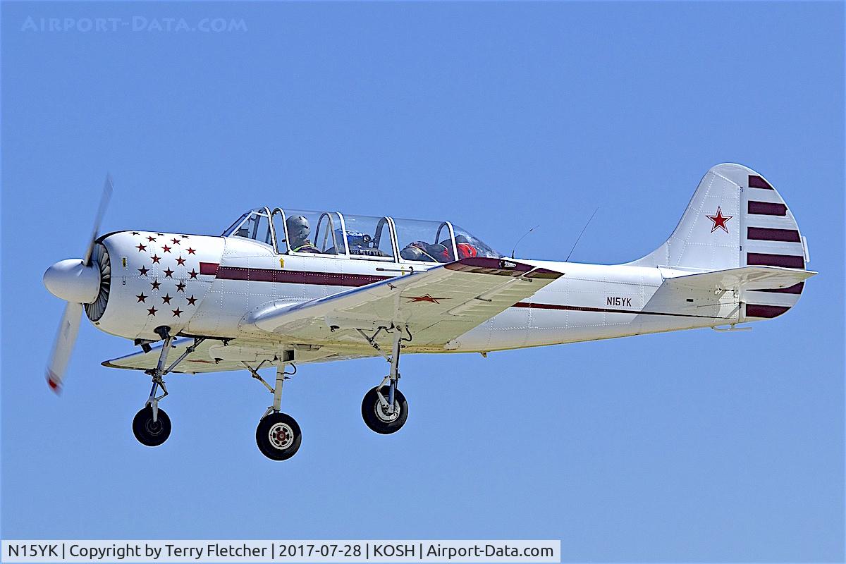 N15YK, 1993 Yakovlev Yak-52 C/N 9311702, At 2017 EAA AirVenture at Oshkosh