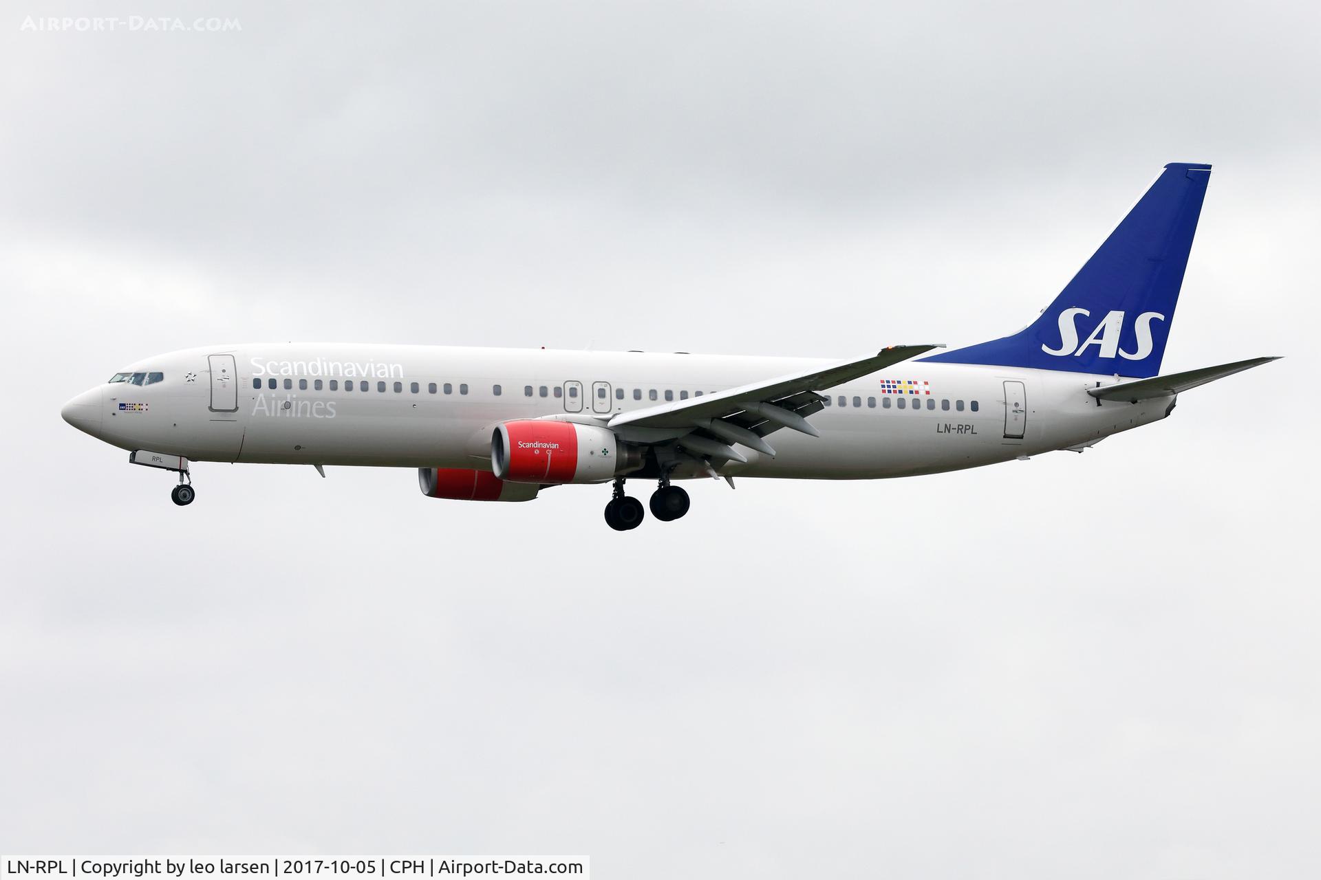 LN-RPL, 2000 Boeing 737-883 C/N 30469, Copenhagen 5.10.2017