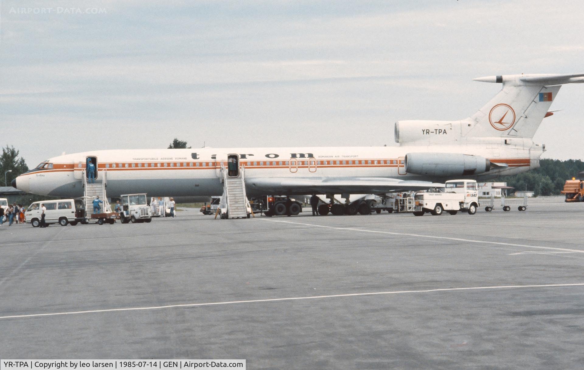 YR-TPA, 1976 Tupolev Tu-154B C/N 76A159, Gardermoen Oslo 14.7.1985
