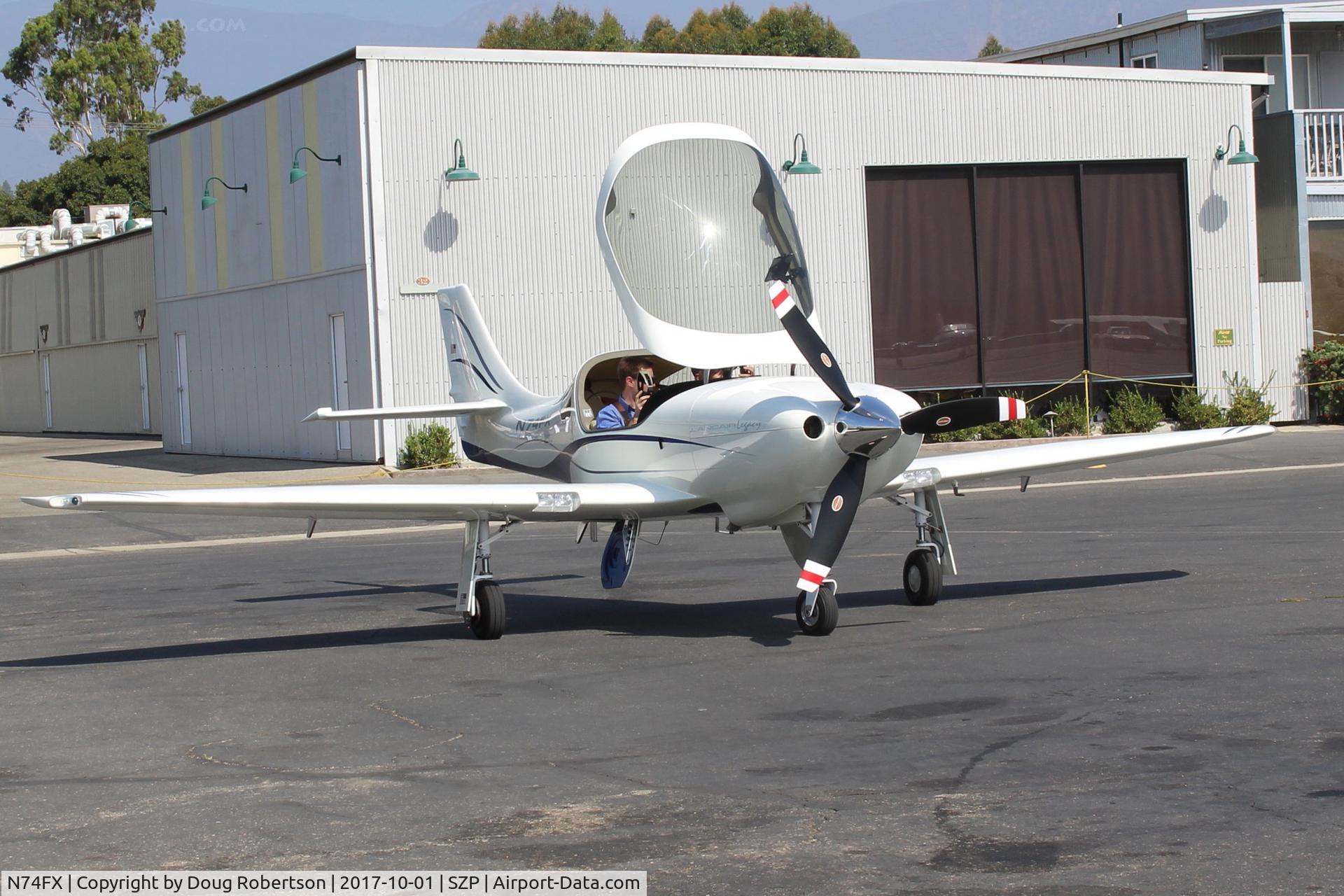 N74FX, 2007 Lancair Legacy C/N L2K-283, 2007 Larson LANCAIR LEGACY, Continental IO-550 310 Hp, at Fuel Dock