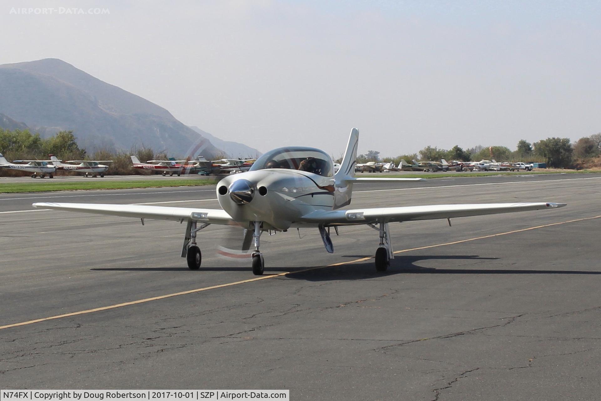 N74FX, 2007 Lancair Legacy C/N L2K-283, 2007 Larson LANCAIR LEGACY, Continental IO-550 310 Hp, taxi back