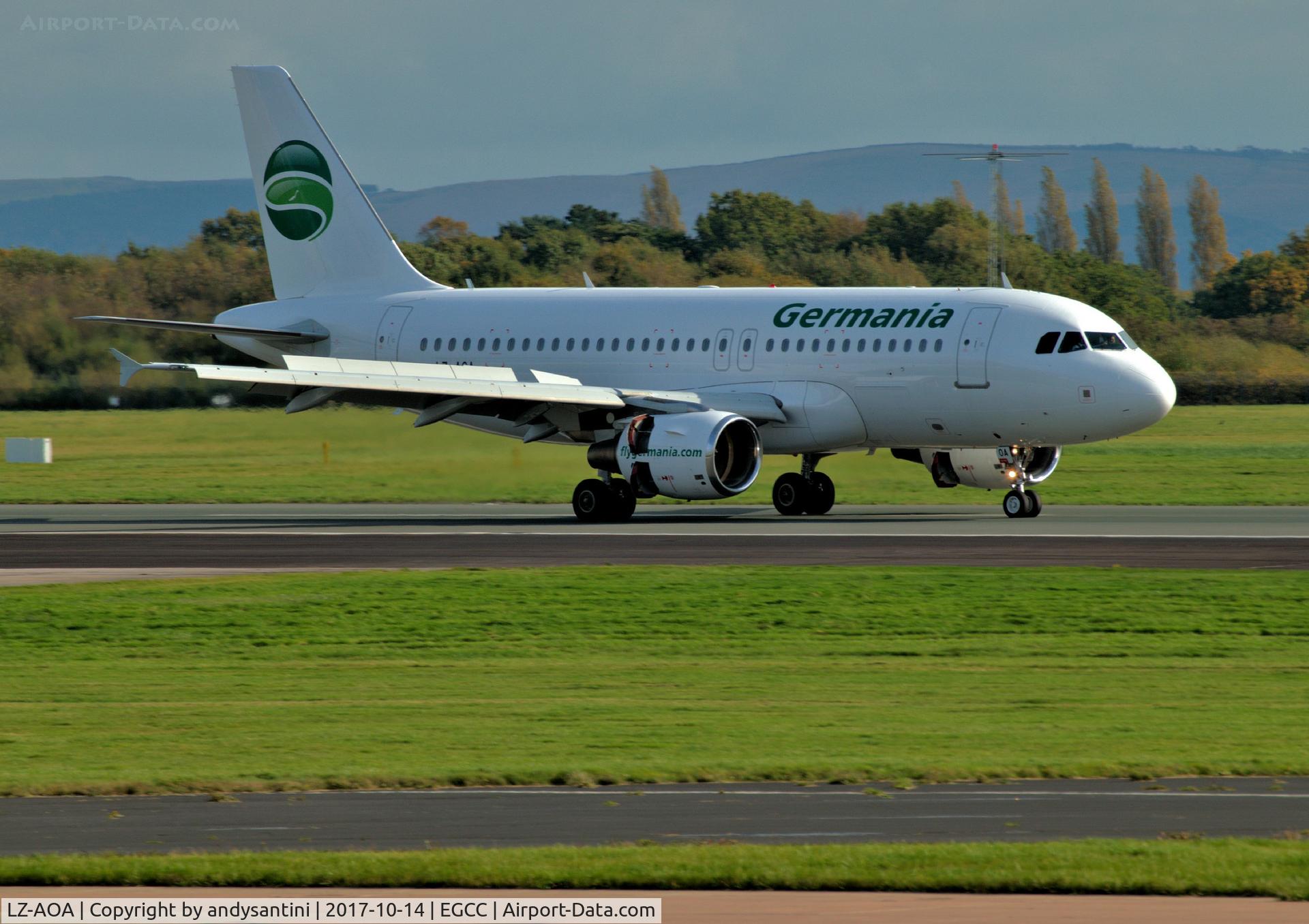 LZ-AOA, 2007 Airbus A319-112 C/N 3139, just landed