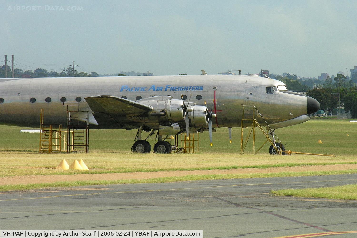 VH-PAF, 1945 Douglas C-54E-15-DO Skymaster (DC-4) C/N 27352, Archerfield Qld 2006