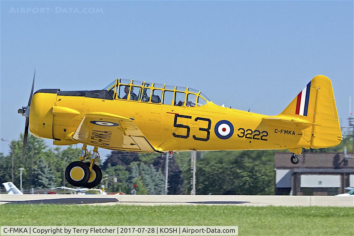 C-FMKA, 1941 Noorduyn AT-16 Harvard II C/N 75-3496, at 2017 EAA AirVenture at Oshkosh