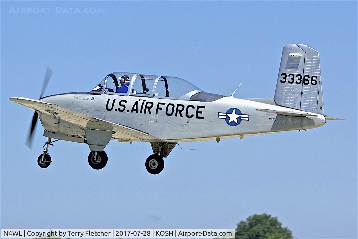 N4WL, Beech T-34A (A45) Mentor Mentor C/N G-127, at 2017 EAA AirVenture at Oshkosh