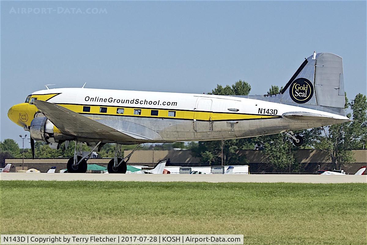 N143D, 1938 Douglas DC-3A-S4C4G C/N 2054, at 2017 EAA AirVenture at Oshkosh