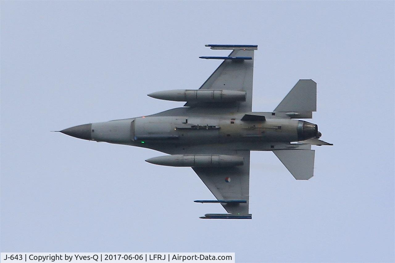 J-643, 1980 Fokker F-16AM Fighting Falcon C/N 6D-75, Fokker F-16AM Fighting Falcon, Break over Landivisiau Naval Air Base (LFRJ) Tiger Meet 2017