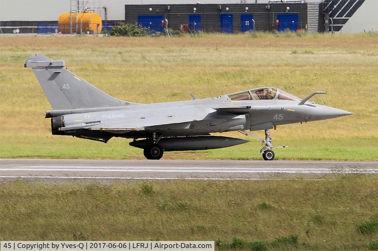 45, 2015 Dassault Rafale M C/N 45, Dassault Rafale M, Taxiing to flight line, Landivisiau Naval Air Base (LFRJ) Tiger Meet 2017