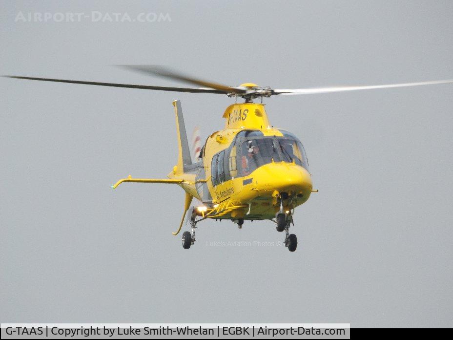 G-TAAS, 2013 AgustaWestland AW-109SP GrandNew C/N 22305, Coming into land at Sywell Aerodrome.