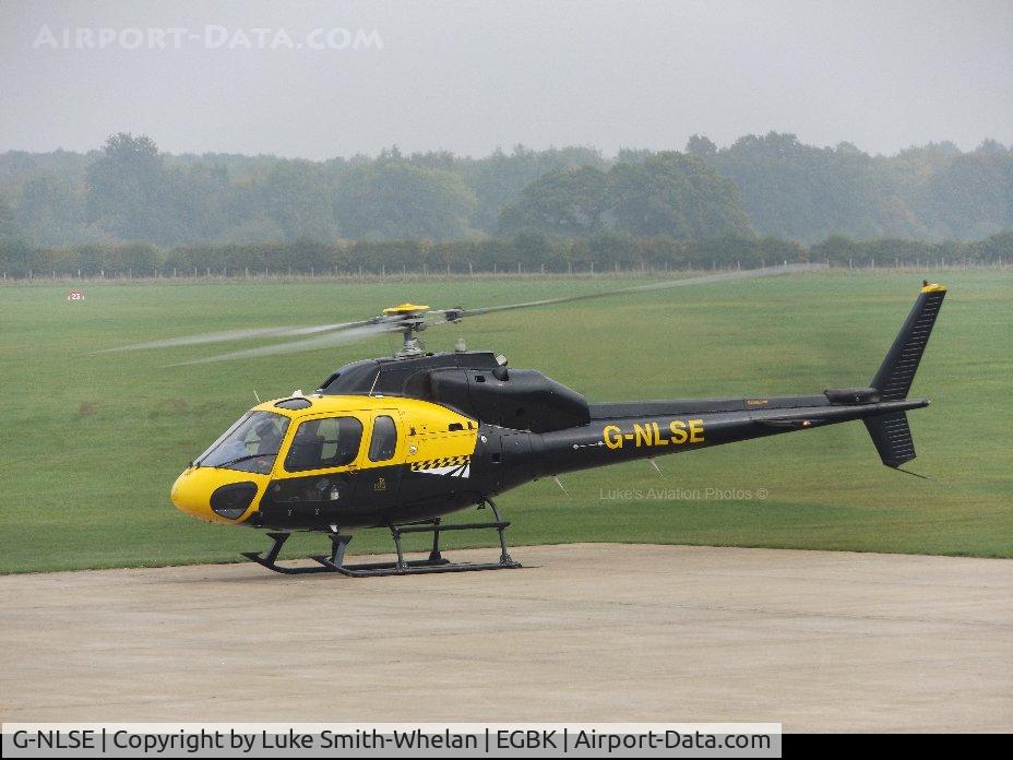 G-NLSE, 1987 Aerospatiale AS-355F-2 Ecureuil 2 C/N 5364, Parked up on the apron at Sywell Aerodrome.