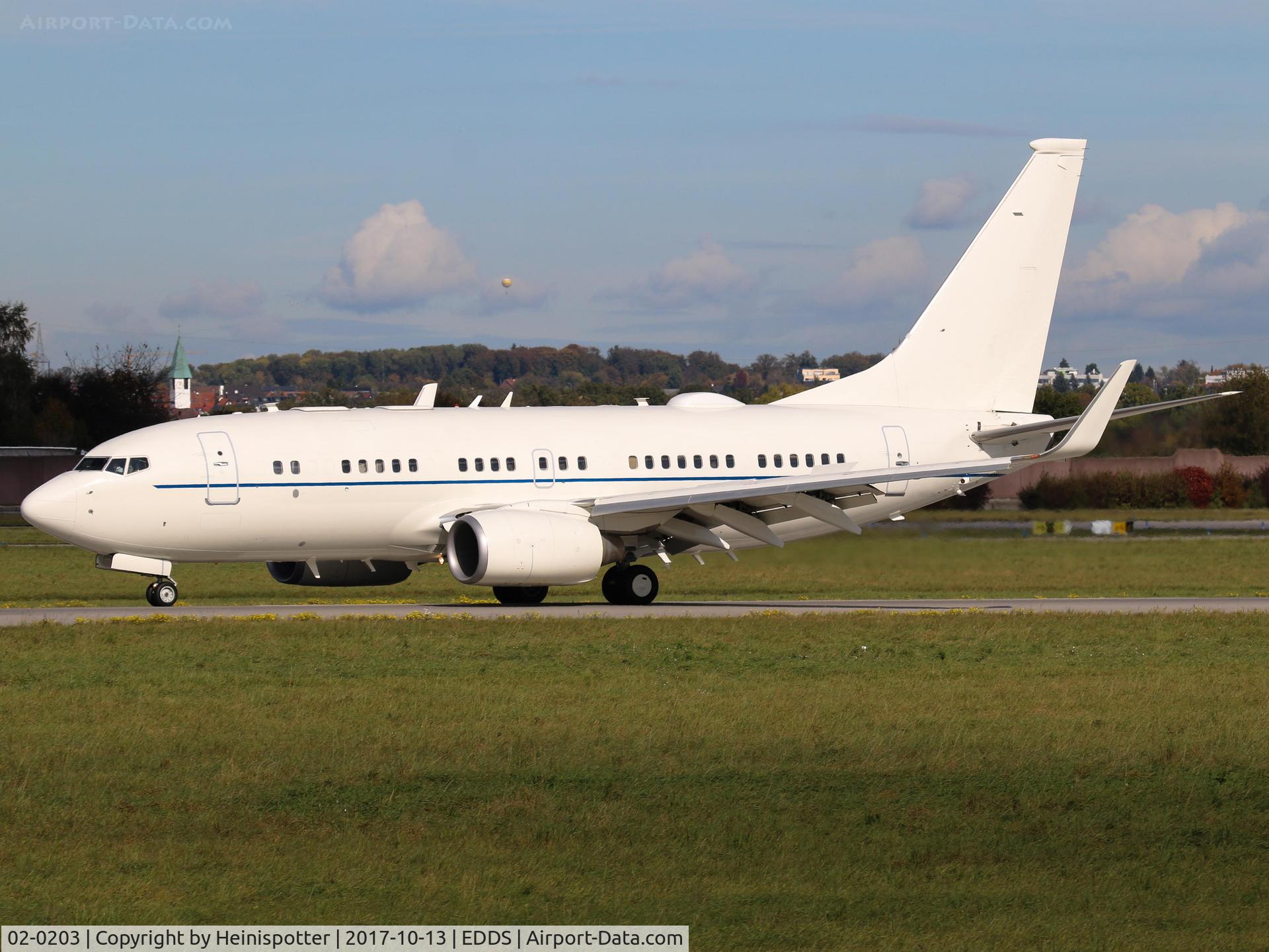 02-0203, 2002 Boeing C-40C Clipper (737-7BC BBJ) C/N 33434, 02-0203 at Stuttgart Airport.