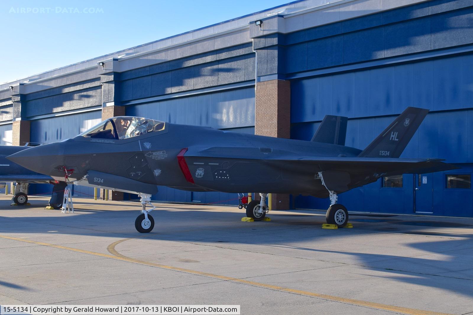 15-5134, 2015 Lockheed Martin F-35A Lightning II C/N AF-124, On static display at the Gowen Field Air Show. 4th Fighter Sq., 388th Fighter Wing, Hill  AFB, Utah.