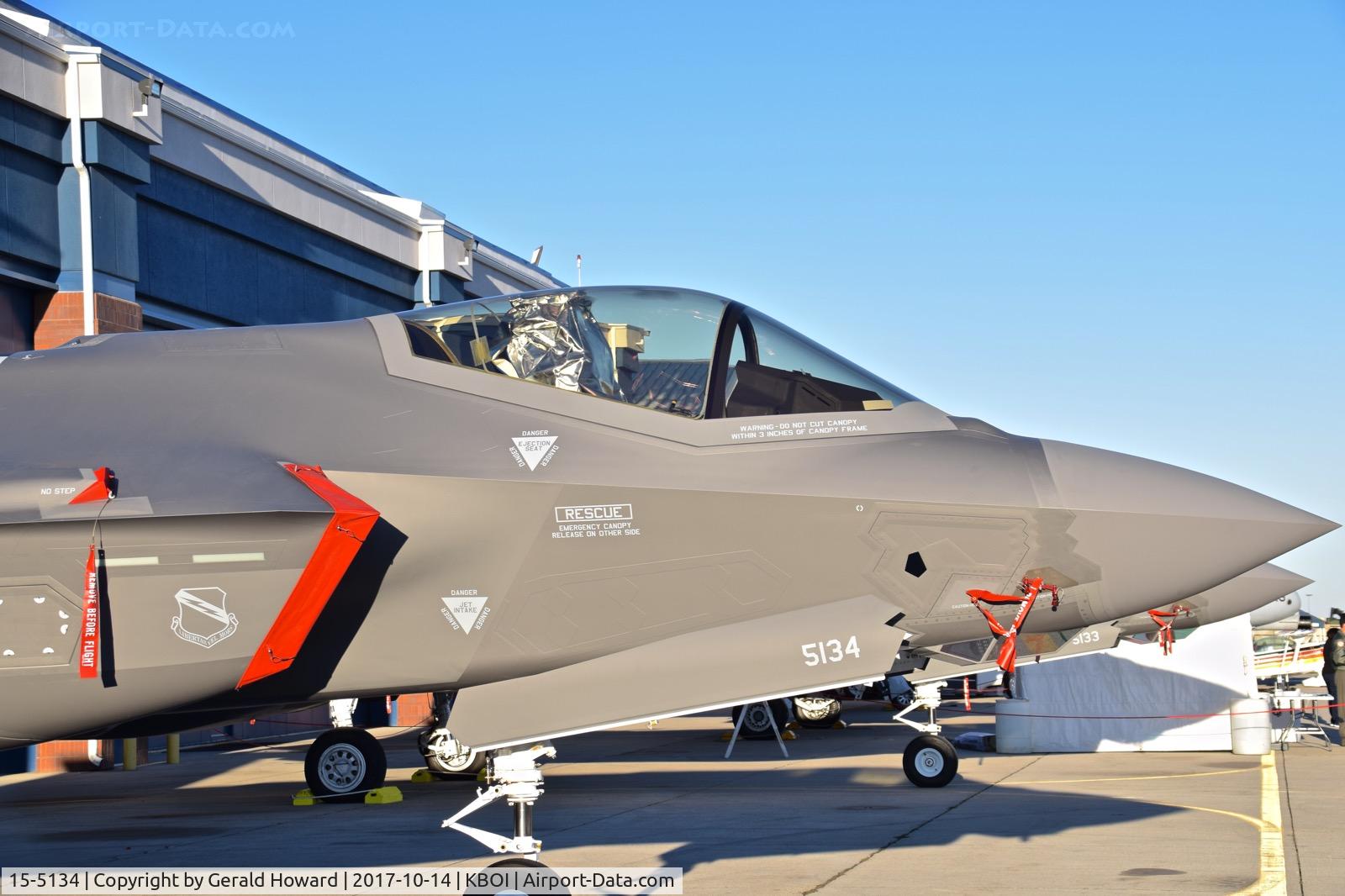 15-5134, 2015 Lockheed Martin F-35A Lightning II C/N AF-124, On static display at the Gowen Field Air Show. 4th Fighter Sq., 388th Fighter Wing, Hill  AFB, Utah.