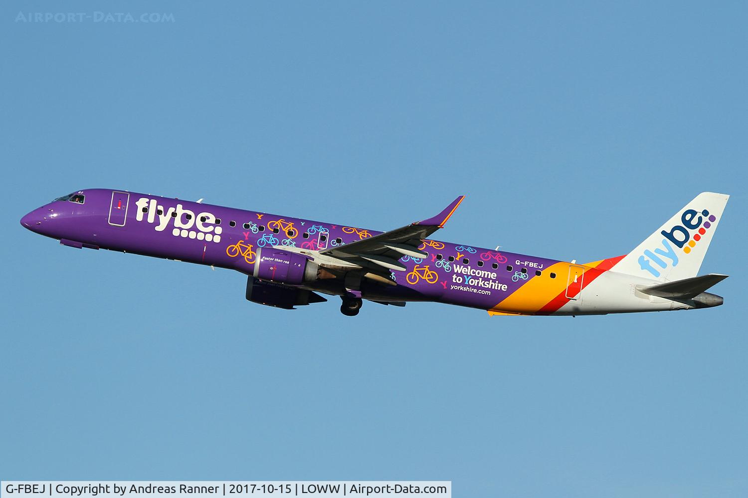 G-FBEJ, 2007 Embraer 195LR (ERJ-190-200LR) C/N 19000155, Flybe ERJ-190