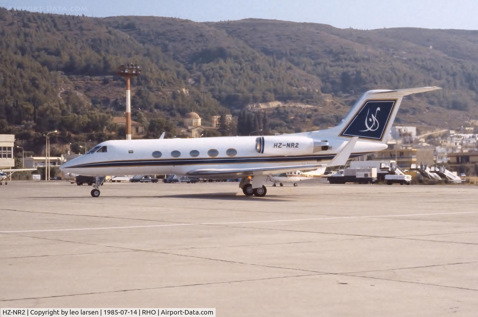 HZ-NR2, 1984 Gulfstream Aerospace G-1159A Gulfstream III C/N 415, Rhodos Greece 14.7.1985
