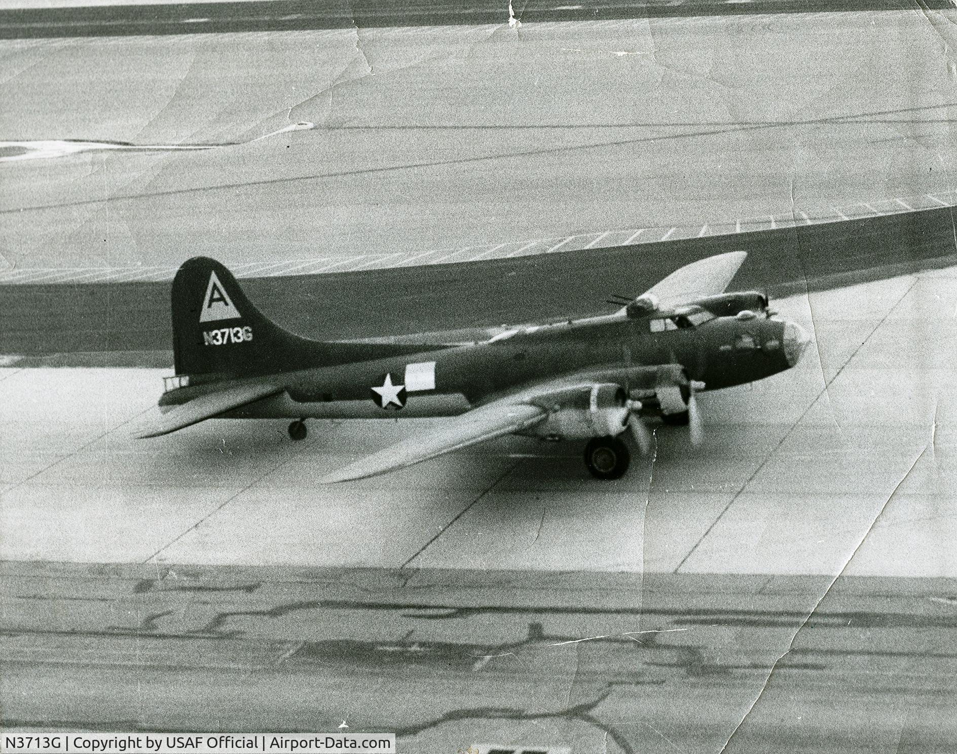 N3713G, 1960 Boeing B-17G Flying Fortress C/N 32325, Was flown into Biggs AFB (El Paso TX) around 1963 or 64 for armed forces day display next to a B-52.  Have lots of color slides (exterior/interior) if interested.