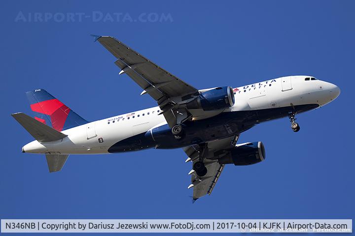 N346NB, 2002 Airbus A319-114 C/N 1796, Airbus A319-114  - Delta Air Lines  C/N 1796 , N346NB