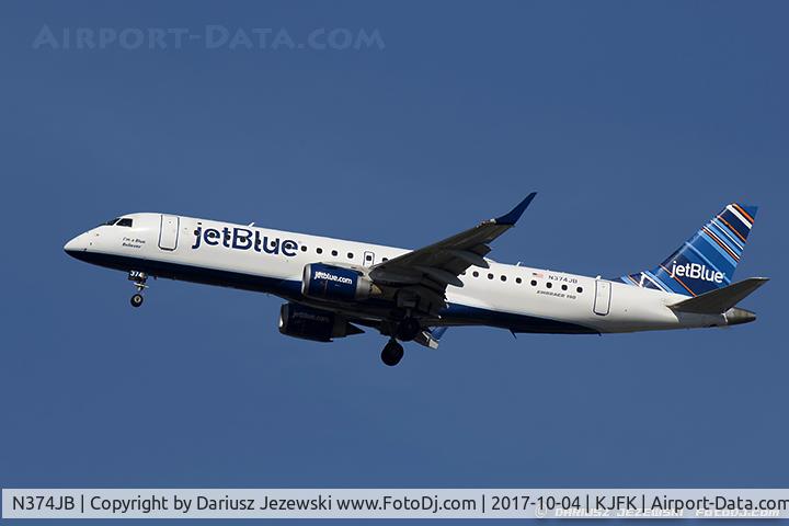 N374JB, 2013 Embraer ERJ-190-100 IGW 190AR C/N 19000629, Embraer 190AR (ERJ-190-100IGW) 