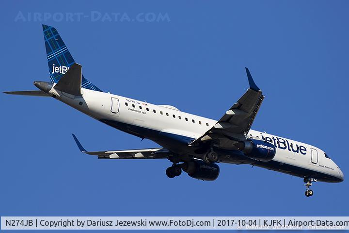 N274JB, 2007 Embraer ERJ-190-100 IGW 190AR C/N 19000082, Embraer 190AR (ERJ-190-100IGW) 