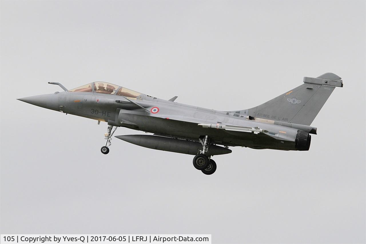 105, 2000 Dassault Rafale C C/N 105, Dassault Rafale C, On final rwy 26, Landivisiau Naval Air Base (LFRJ) Tiger Meet 2017