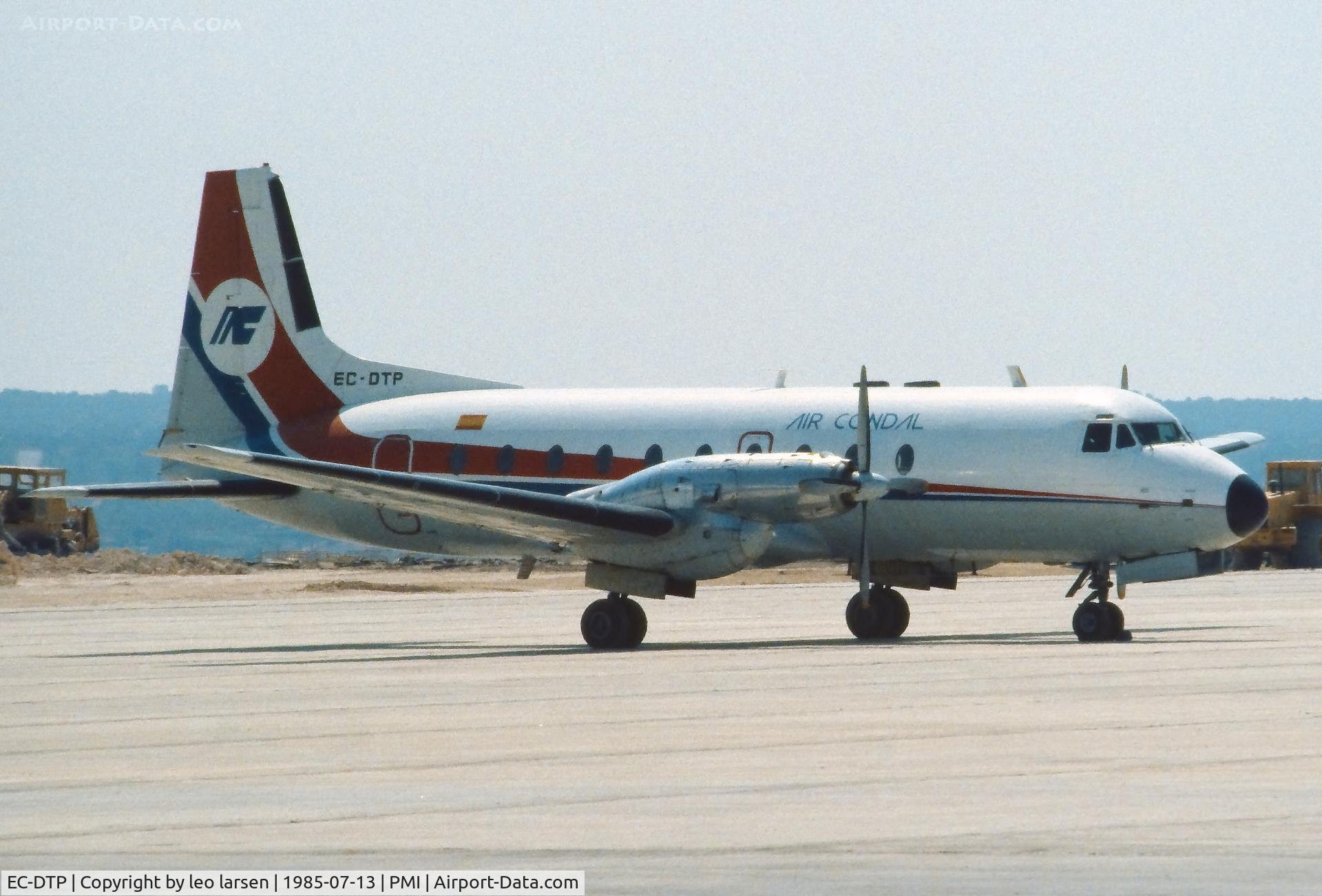 EC-DTP, 1962 Avro 748 Series 1 C/N 1544, Palma de Mallorca 13.7.1985