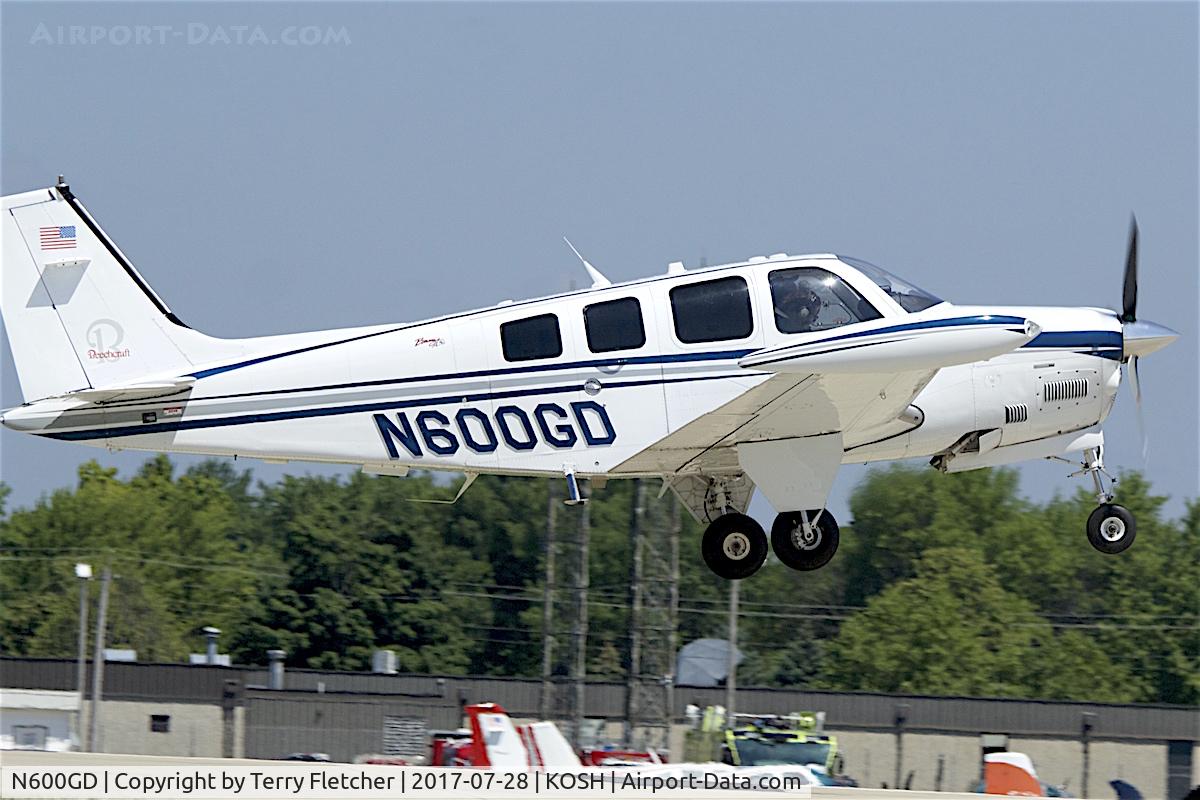 N600GD, Raytheon Aircraft Company A36 Bonanza C/N E3561, At 2017 EAA AirVenture at Oshkosh
