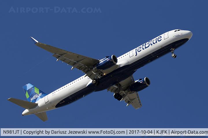 N981JT, 2016 Airbus A231-231 C/N 7692, Airbus A321-231 