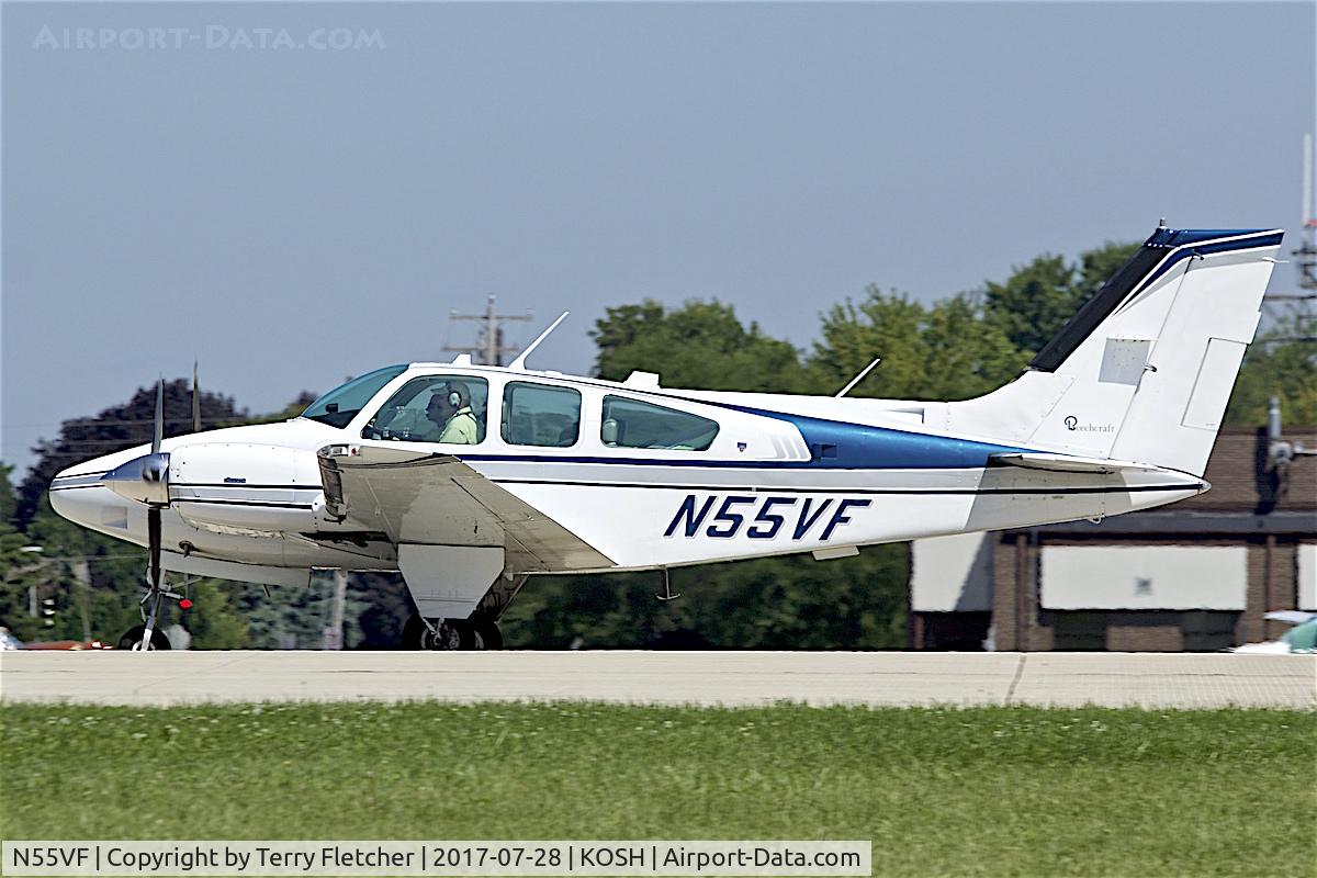 N55VF, 1978 Beech 95-B55 (T42A) Baron C/N TC-2132, At 2017 EAA AirVenture at Oshkosh